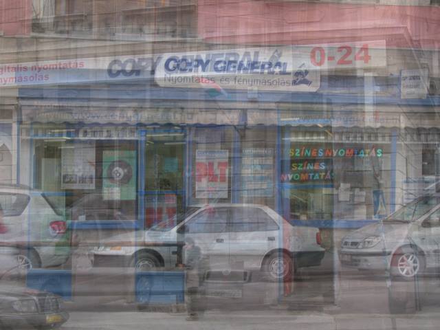 A Copy General magyarországi történetét bemutató archív kép a korai üzletek arculatával