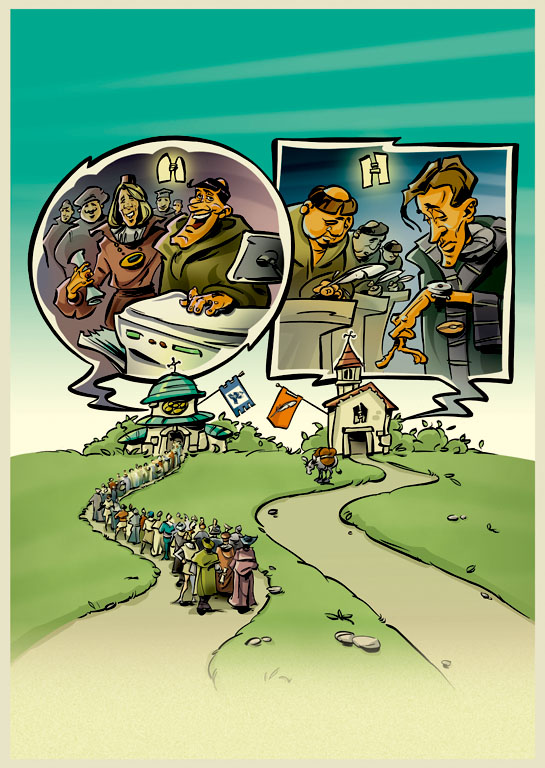 A Copy General magyarországi történetét bemutató archív kép a korai üzletek arculatával