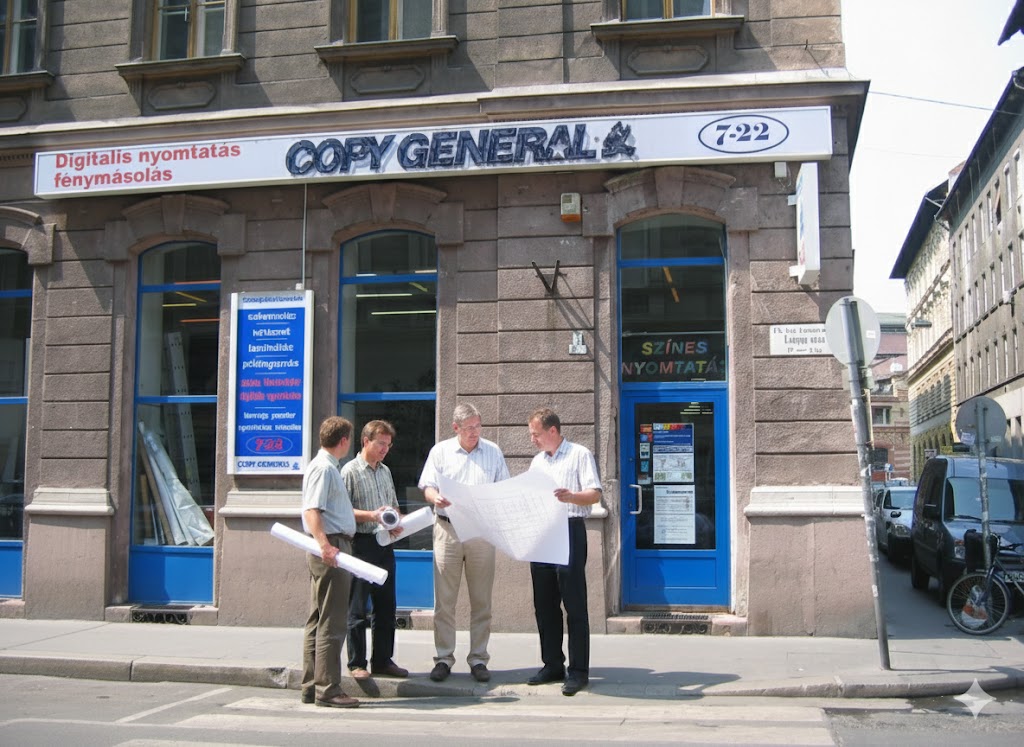 A nyomtatás ekkor olyan infrastruktúra volt, ahol a projekt haladása a papír tervlapok logisztikájának folyamatosságától függött